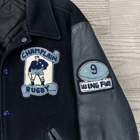 vintage champlain rugby varsity jacket - Picture 3 of 7